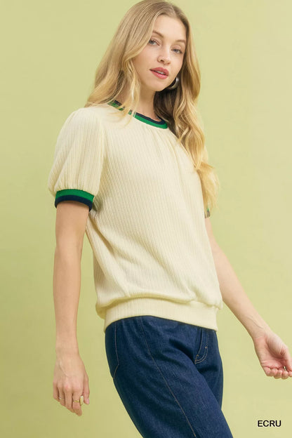 Long sleeve knit top for casual everyday wear